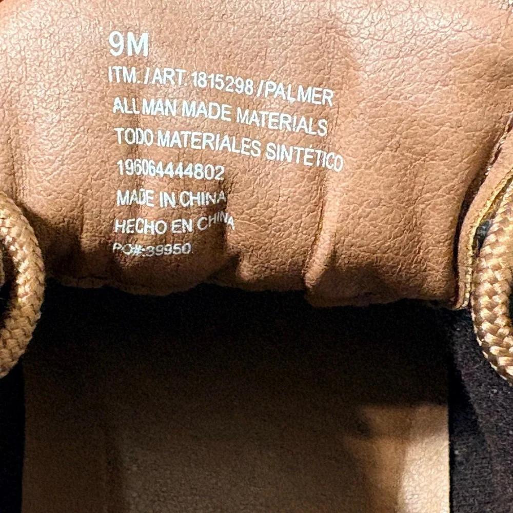 IZOD Mens Palmer Brown Memory Foam Chukka Sneaker Boots 9M Faux Leather